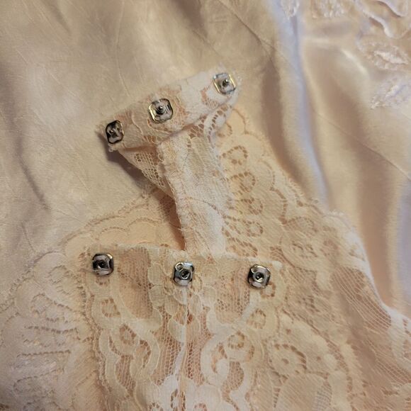 Jewels Vintage Light Pink Lace Bodysuit Teddy Negligee Coquettegirl Small - Picture 6 of 10